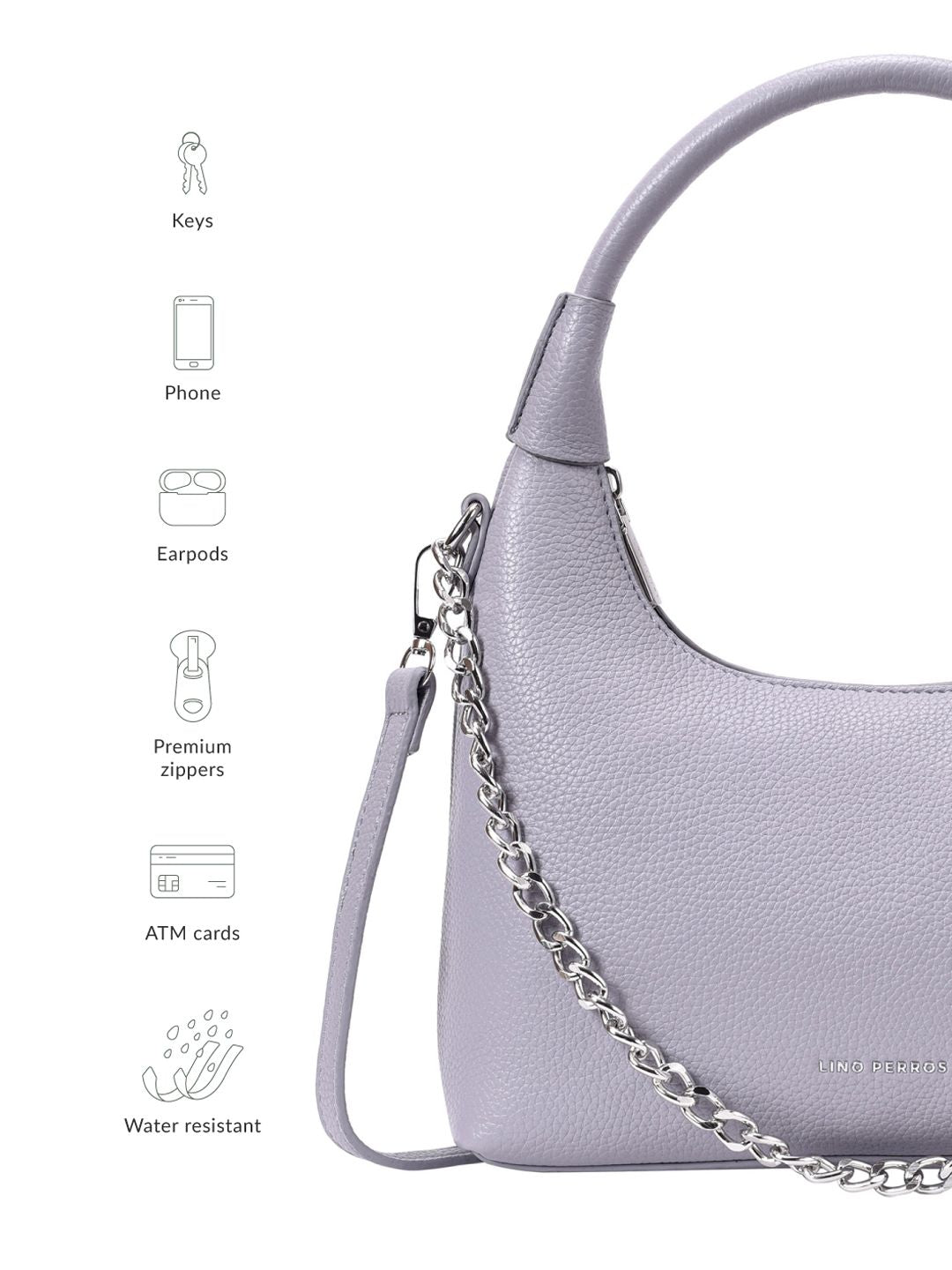 Lino Perros Textured Structured Handheld Bag