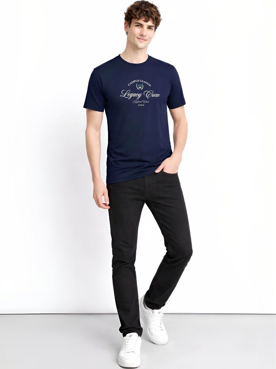 ADRO Men Typography Printed T-shirt