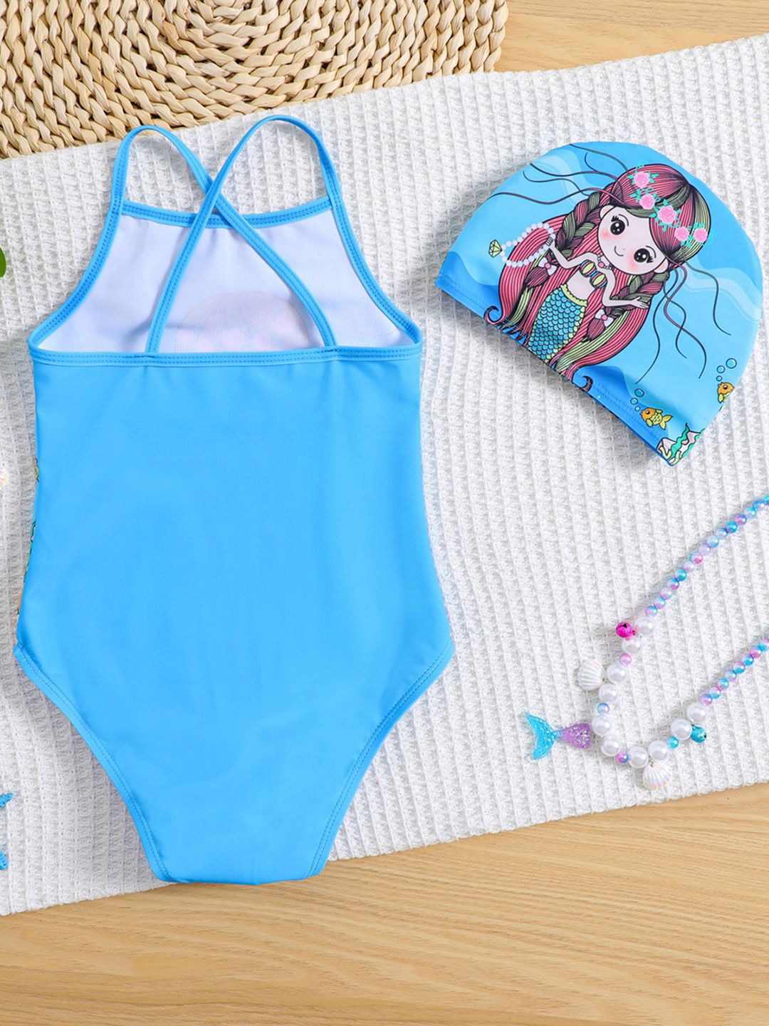 YK Girls Printed Swimwear Bodysuit
