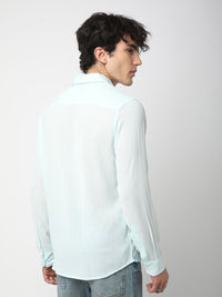 VASTRADO Men Classic Spread Collar Solid Slim Fit Casual Shirt