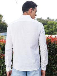 Thomas Scott Premium Seersucker Button-Down Collar Cotton Shirt