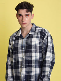 Bene Kleed Men Tartan Checked Relaxed Fit Textured Casual Shirt
