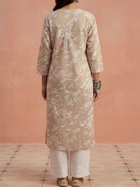 Kurta Sulam Benang Sulam Wanita Rumah Chikankari
