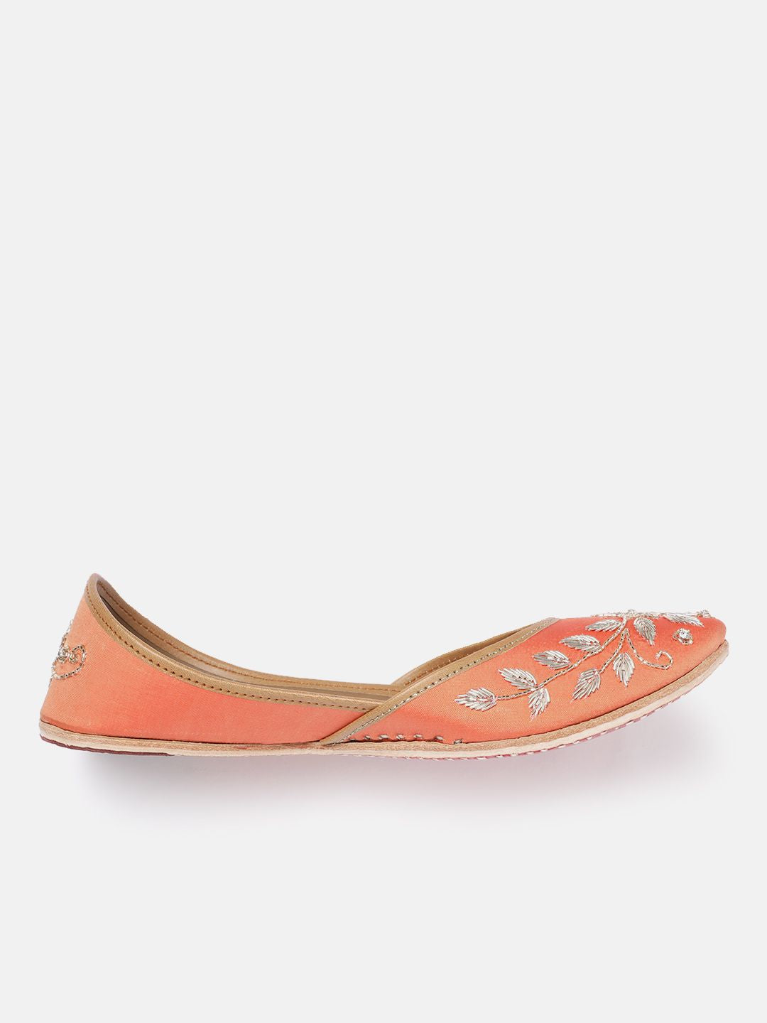 House of Pataudi Floral Embellished Ethnic Mojaris