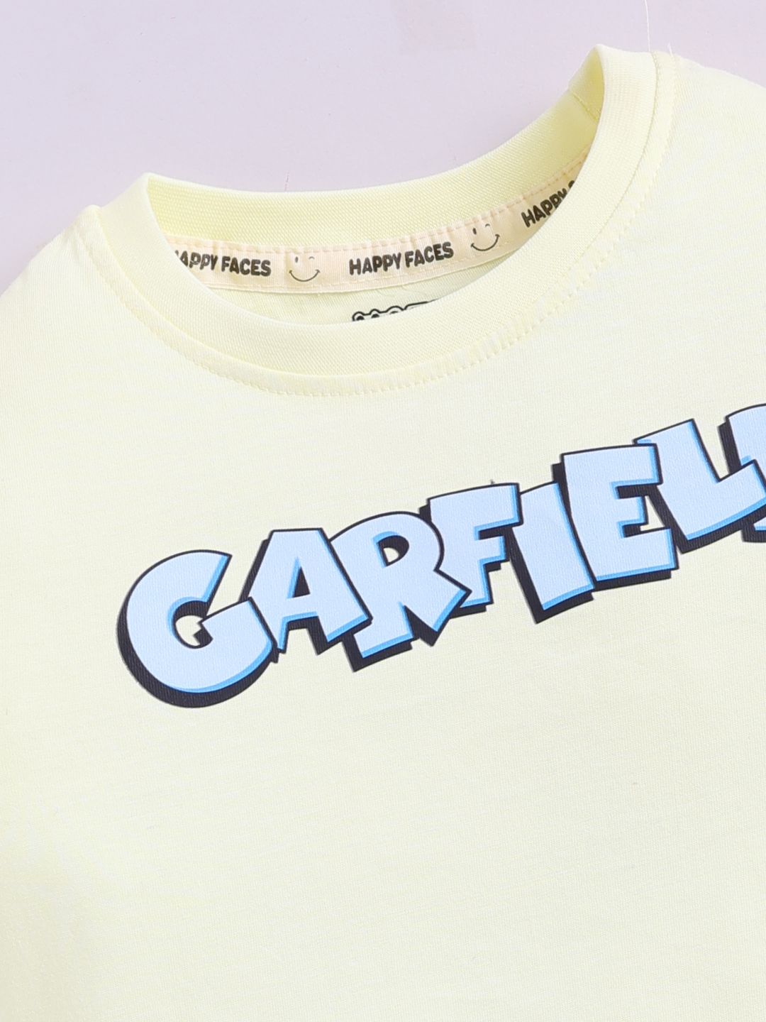 Happy Faces Kids Girls Garfield Printed Pure Cotton T-Shirt