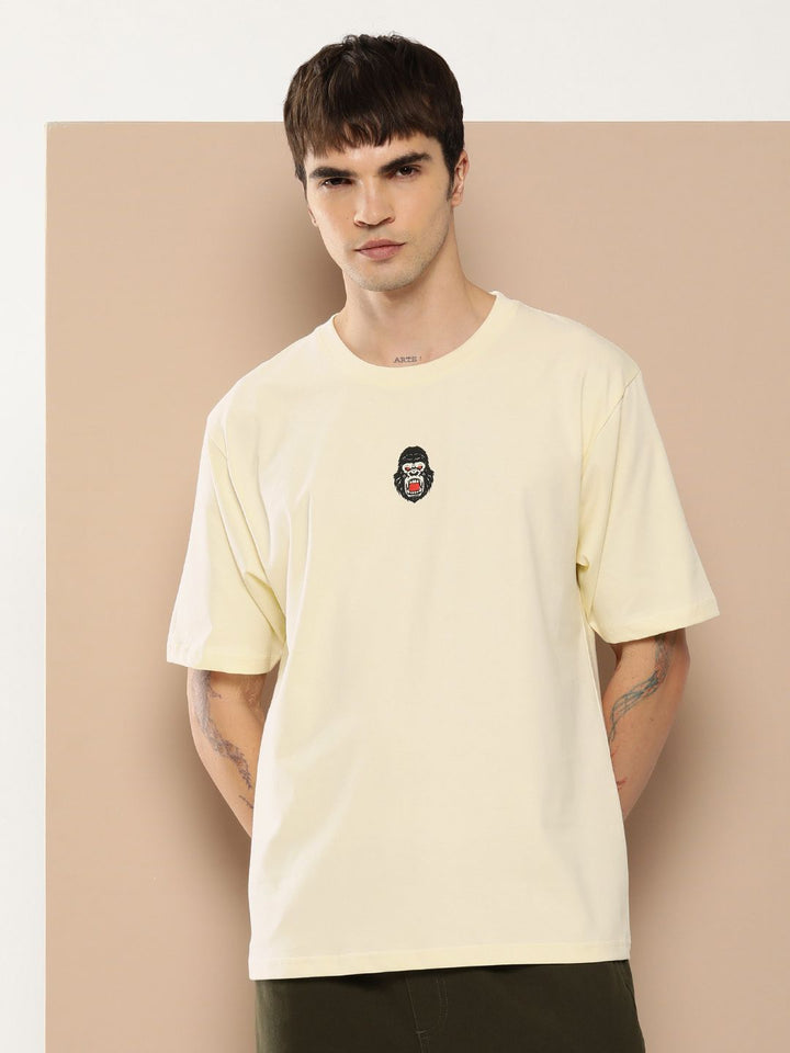 Difference of Opinion Men Graphic Printed Embossed Oversized T-shirt