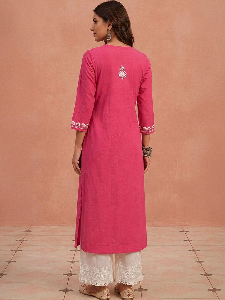 Rumah Wanita Chikankari Sulam Kurta Chikankari