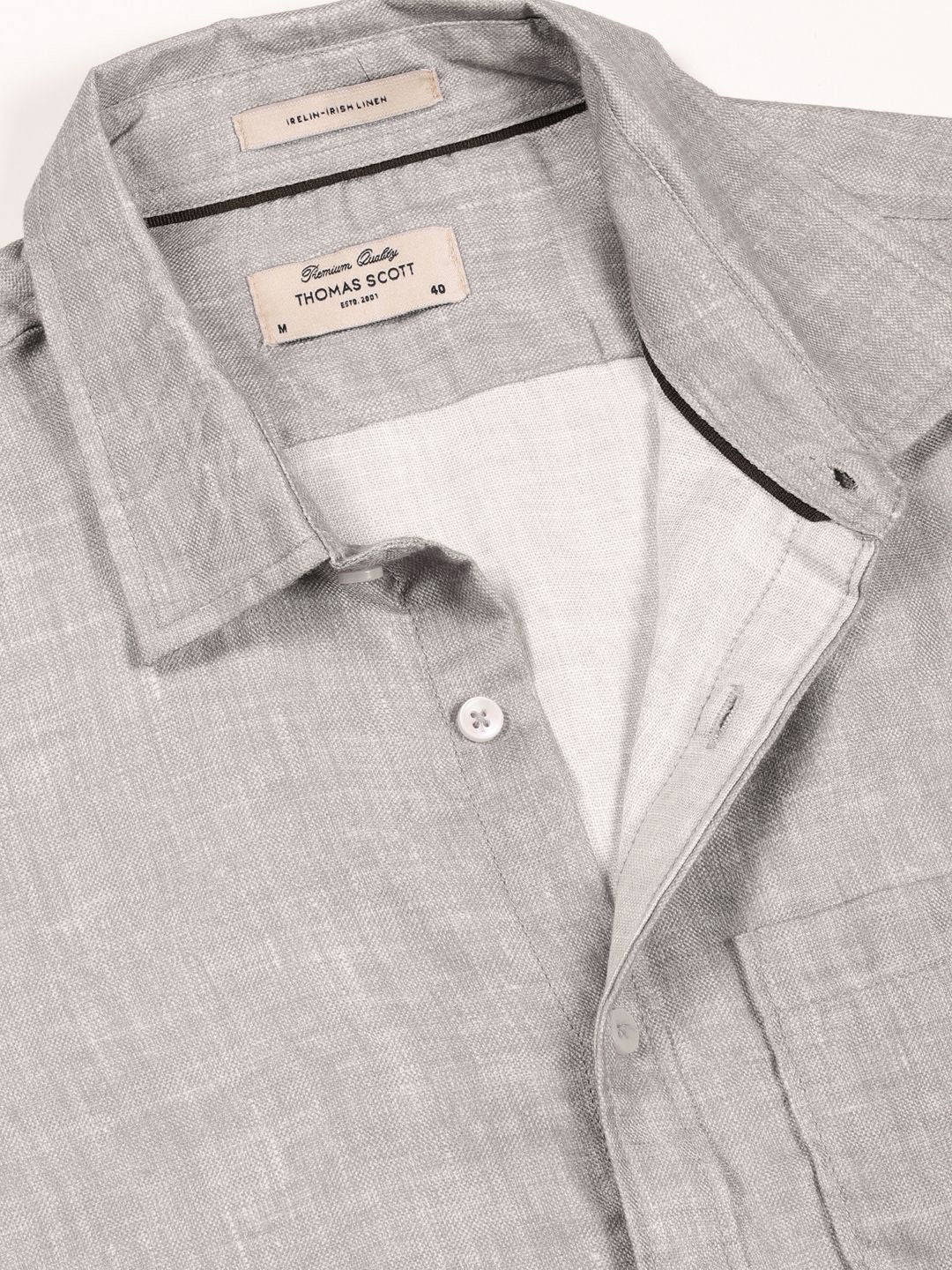 Thomas Scott Men Classic Slim Fit Opaque Casual Shirt
