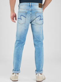 SPYKAR Men Skinny Fit Low-Rise Mildly Distressed Heavy Fade Stretchable Jeans