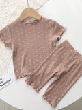 YK Girls Printed T-shirt with Trousers