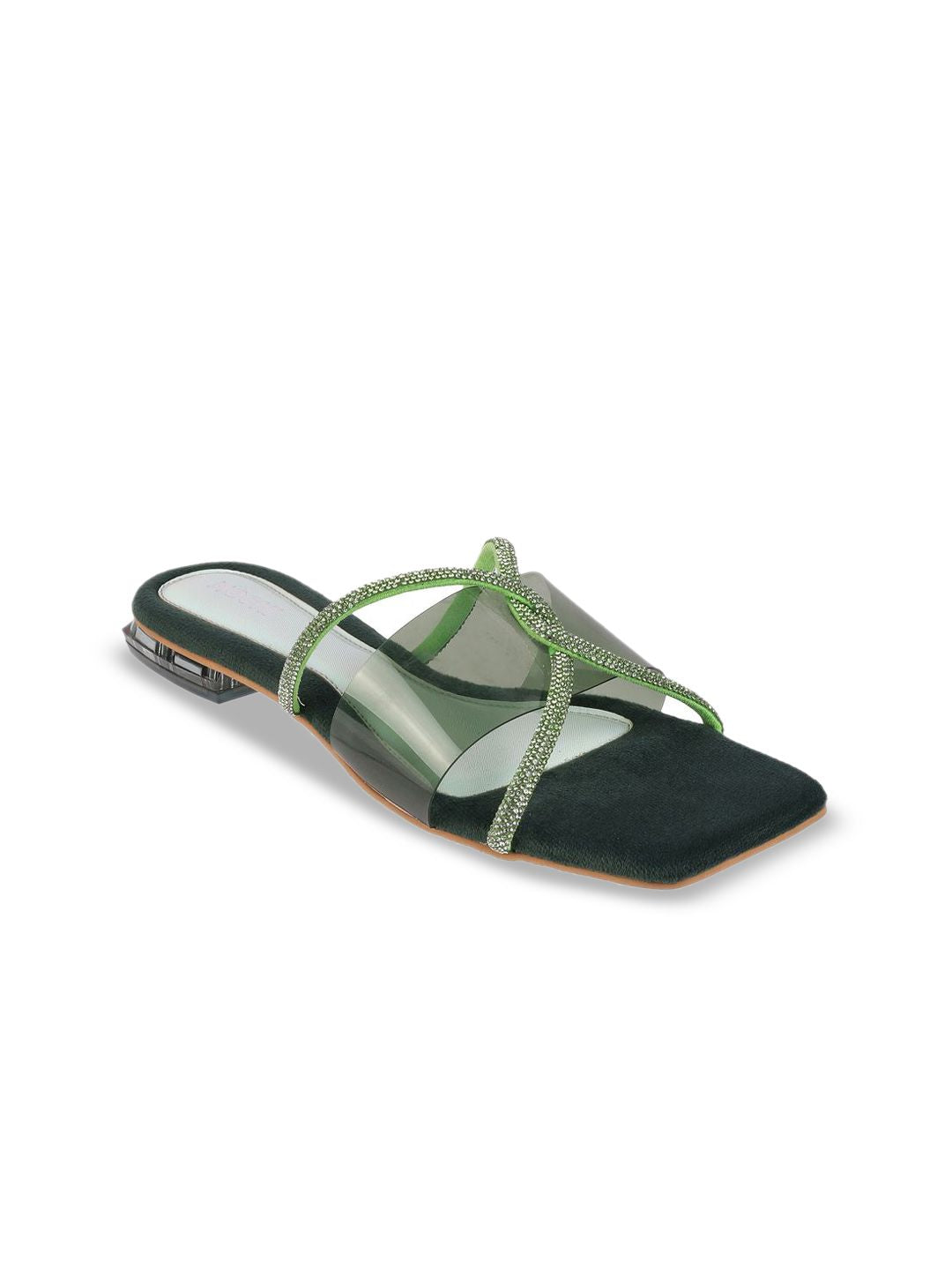 Mochi Women Western - Embellished Open Toe Flats