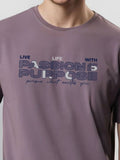 ADRO Typography Printed Round Neck Cotton T-shirt