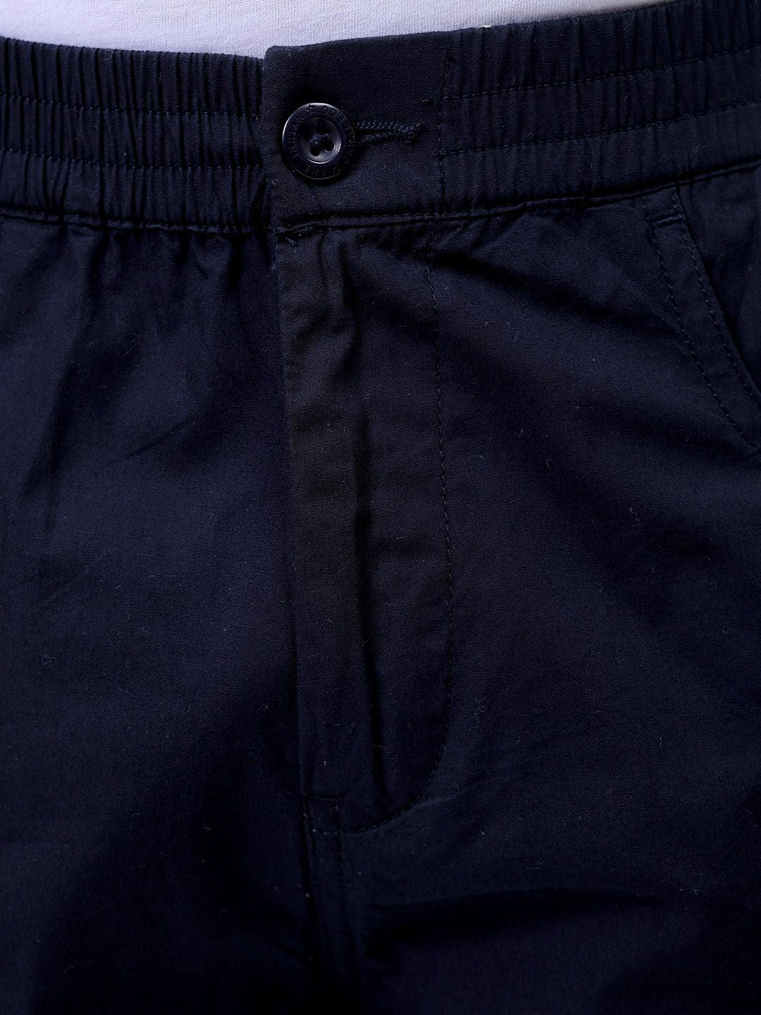 The Indian Garage Co Men Relaxed Fit Pure Cotton Utility Cargo Shorts