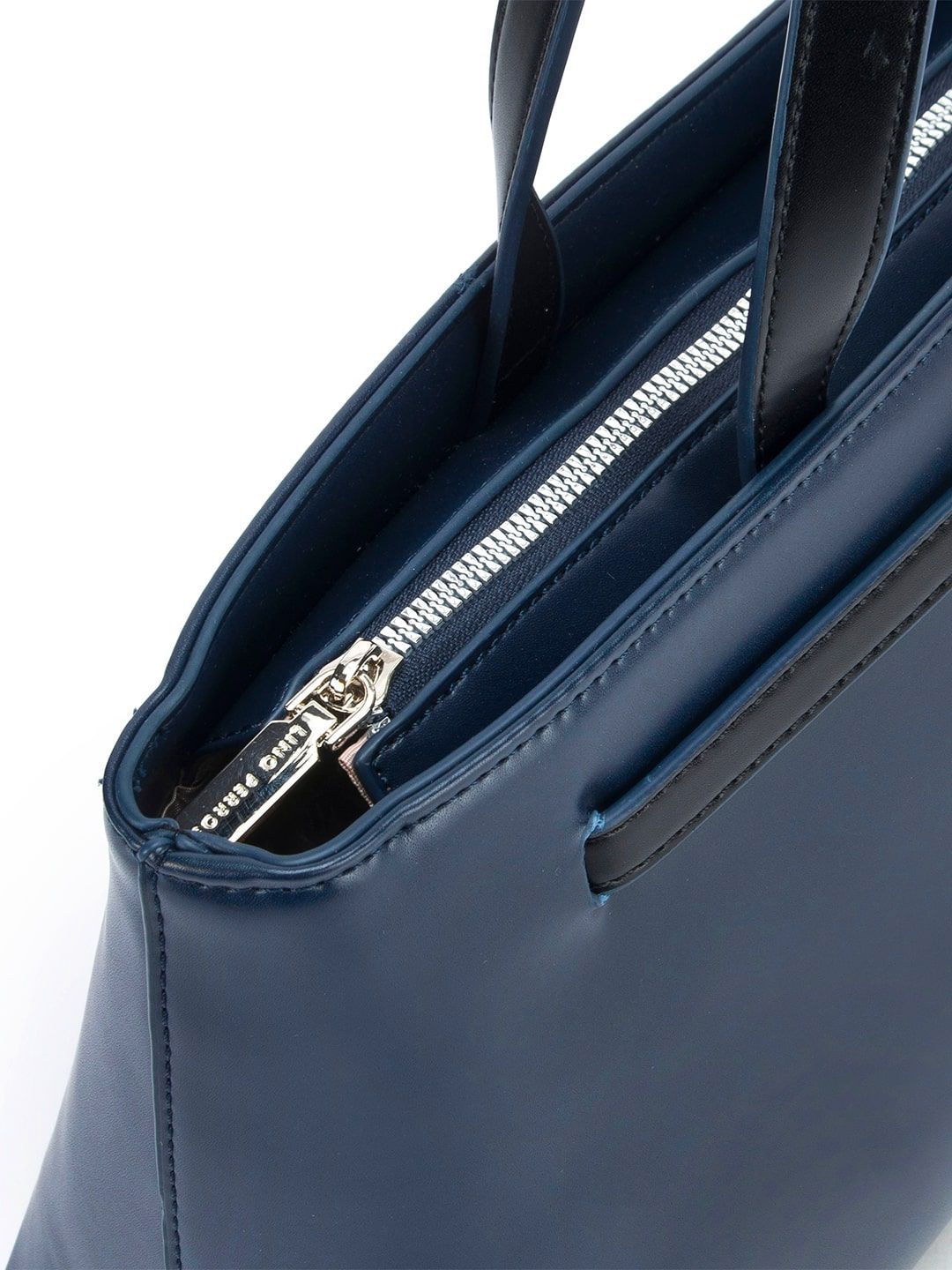 Lino Perros Colourblocked Structured Shoulder Bag with Applique