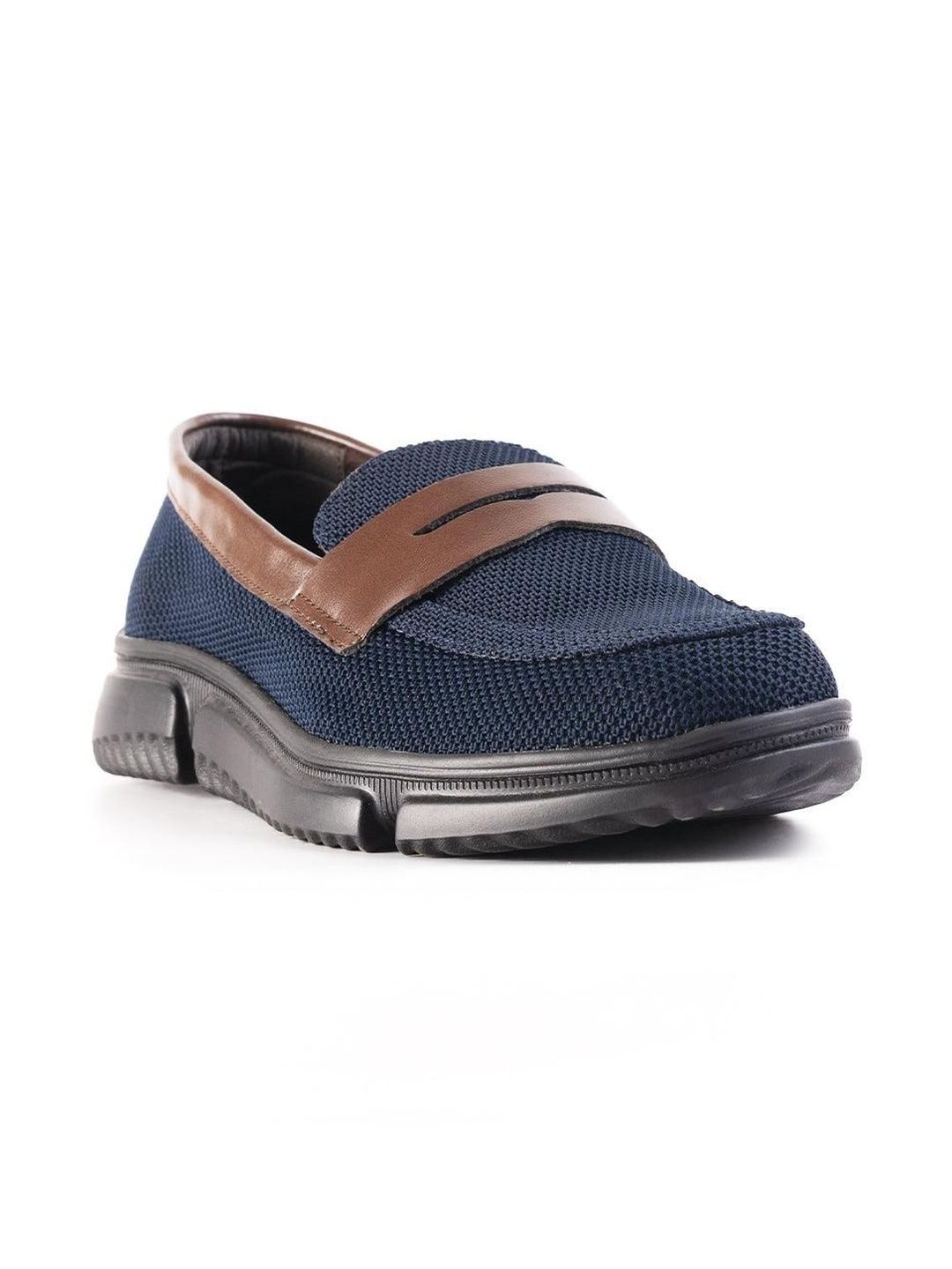 MONKSTORY Gravity Lift Supreme Comfort Mesh Slip-On Sneakers - Navy & Brown