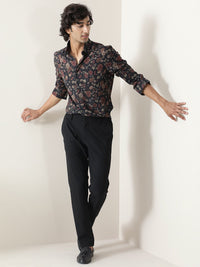 RARE RABBIT Men Comfort Floral Printed Casual Shirt