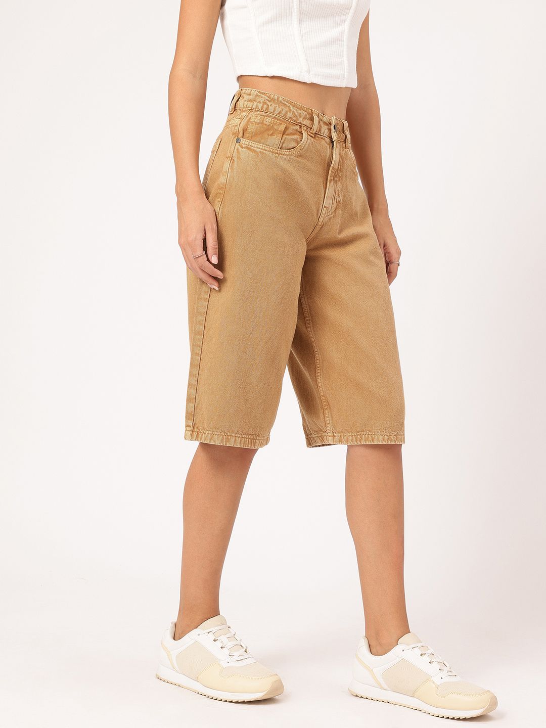 DressBerry Women Carefree Cuts Skater Fit Denim Shorts