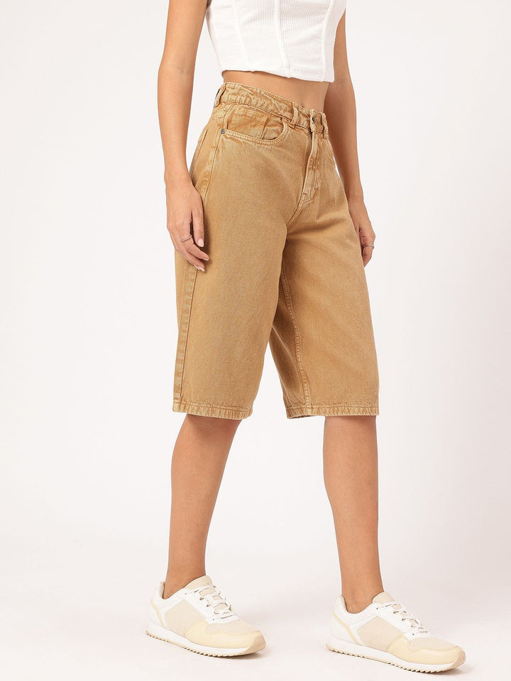 DressBerry Women Carefree Cuts Skater Fit Denim Shorts