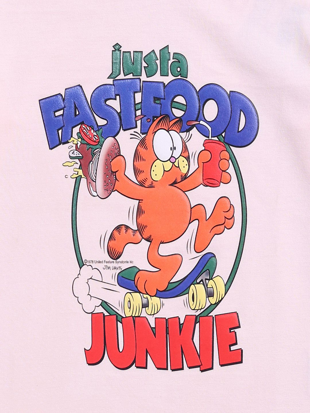 Happy Faces Boys Garfield Printed Pure Cotton T-shirt
