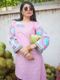 KALINI Striped V-Neck Kurti