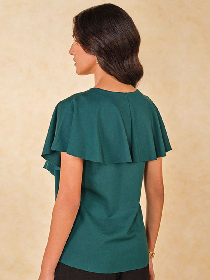 AND Women Solid V-Neck Top