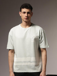 Eszett Ethnic Numero Brand Logo Cotton Round Neck Short Sleeves Oversized T-shirt