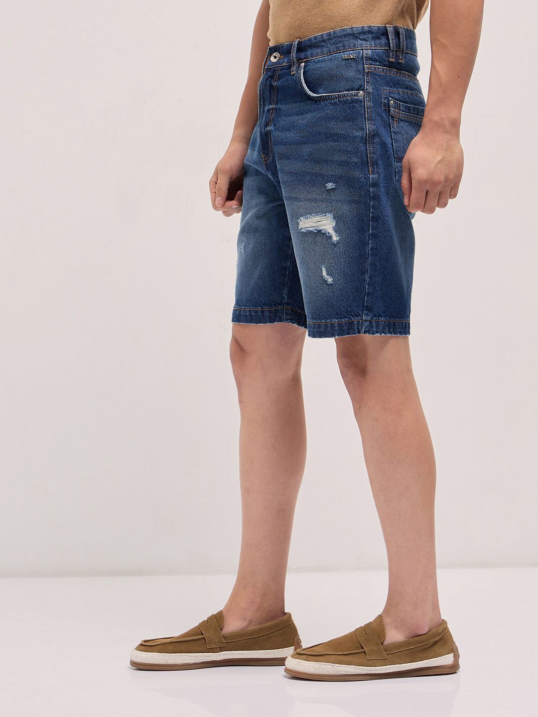 THE BEAR HOUSE Men's Pure Cotton Denim Shorts