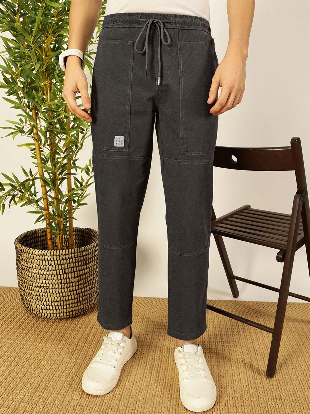 Thomas Scott Men Cotton Mid-Rise Regular Trousers