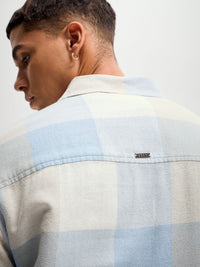 THE BEAR HOUSE Men Checked Slim Fit Cotton Oversized Casual Shirt