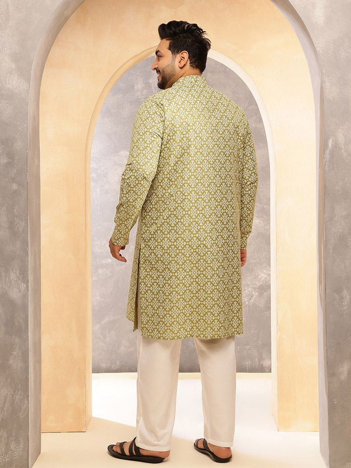 SOJANYA PLUS Floral Printed Mandarin Collar Straight Kurta