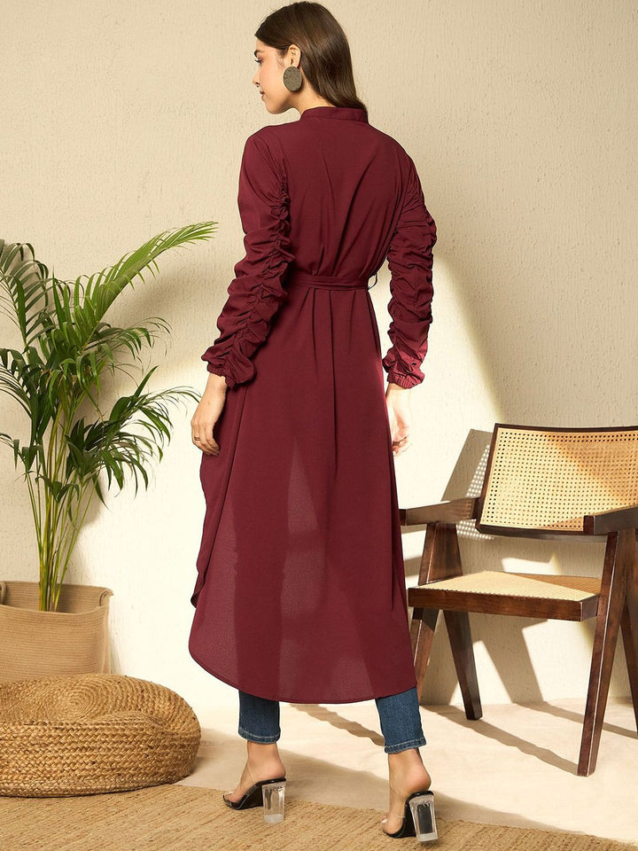 Berrylush Bishop Sleeves High-Low Longline Top
