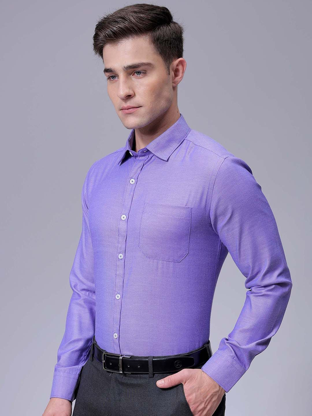 The Indian Garage Co. X Luxe Men Slim Fit Cutaway Collar Solid Formal Shirt
