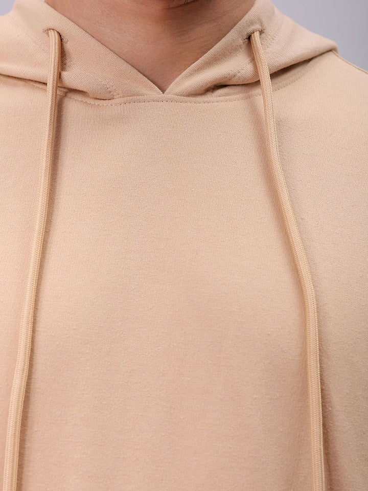The Indian Garage Co Men Solid Hooded Pullover Short Sleeves Sweatshirt