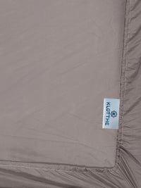 KLOTTHE Grey Polycotton Skin-Friendly 300 TC Fitted King Bedsheet with 2 Pillow Covers-98 x 89 inches