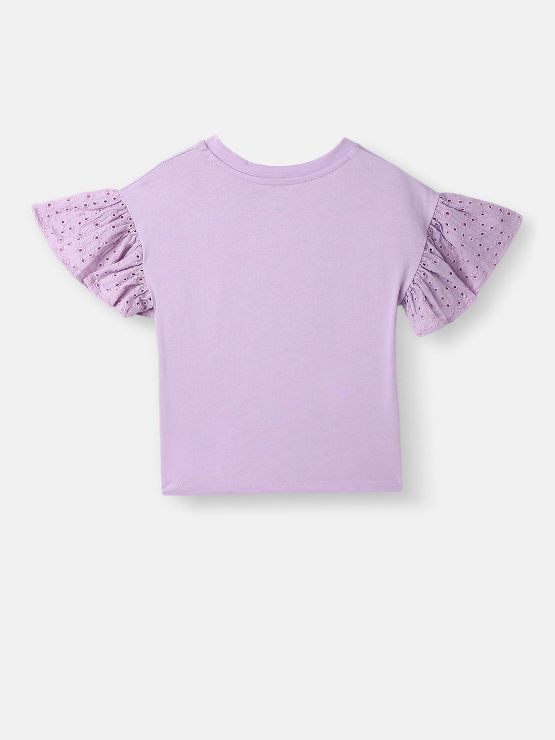 Nauti Nati Girls Frozen Printed Pure Cotton Top With Shorts