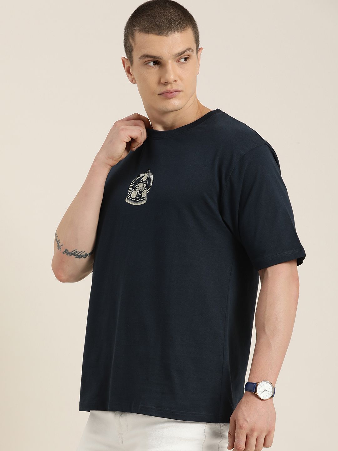 Difference of Opinion Men Printed Pure Cotton T-shirt
