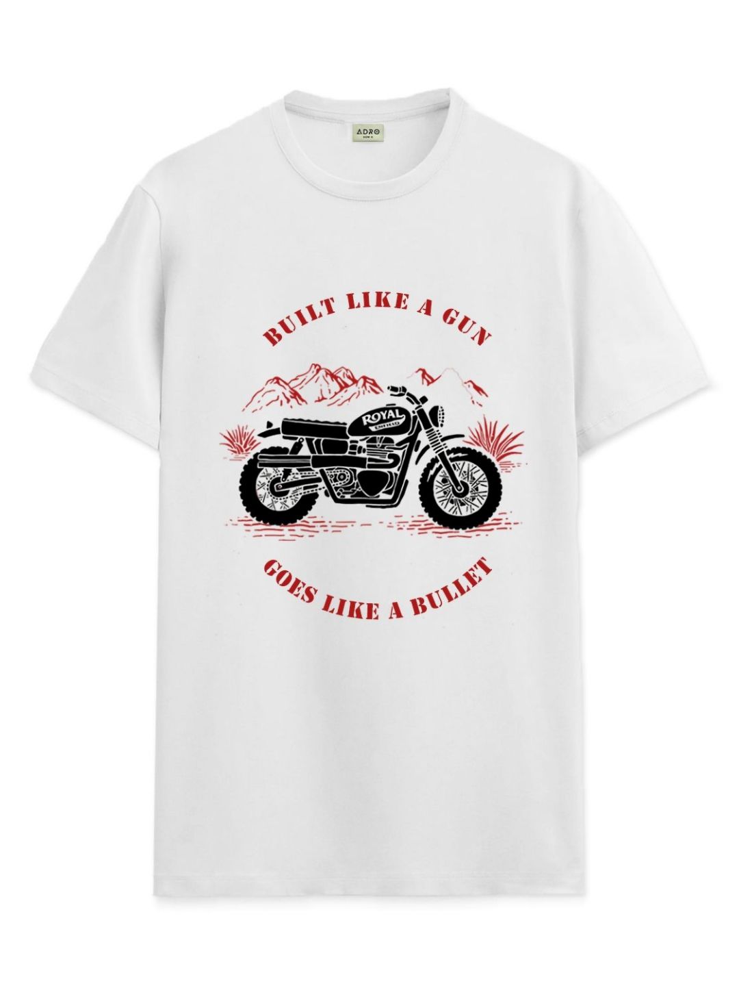 ADRO Men Graphic Printed Round Neck Cotton T-shirt