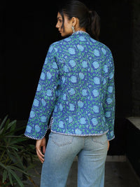 House of Chikankari Women Floral Reversible Quilted Jacket