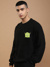 Highlander Lelaki Pullover dengan Perincian Dihiasi