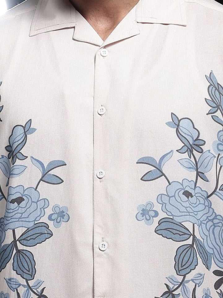 Baju Lengan Pendek Eszett Floret Cuban Floral Cotton