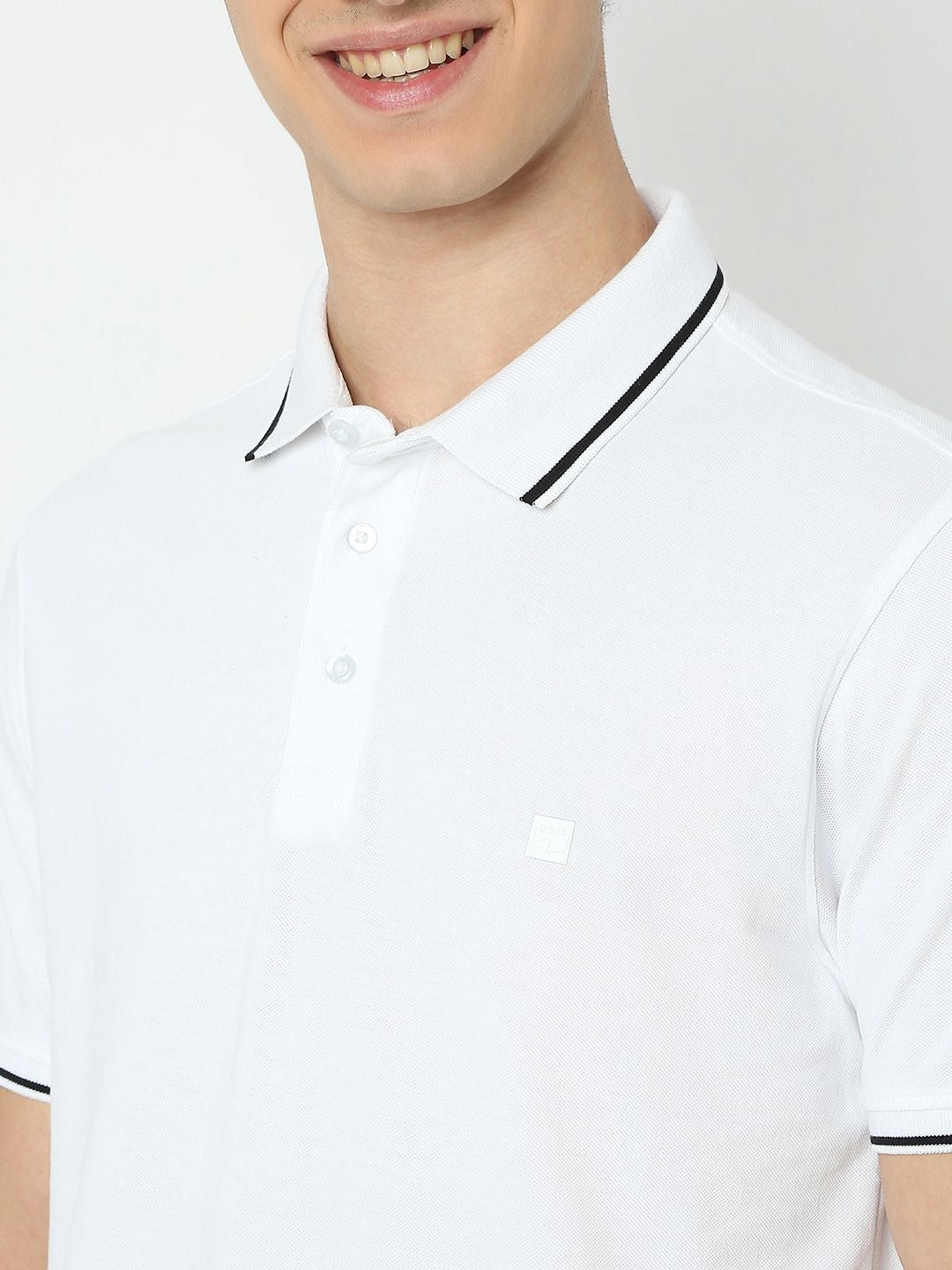 SPYKAR Men Solid Polo Collar Cotton T-shirt