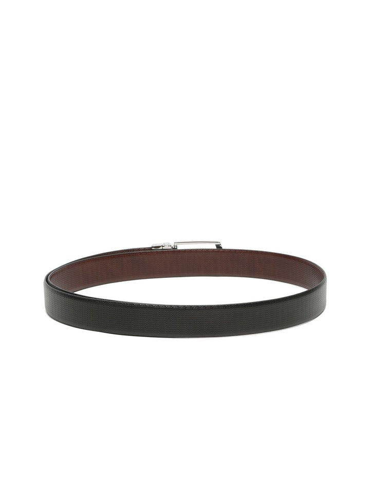 Teakwood Leathers Men Textured Leather Reversible Formal Belt