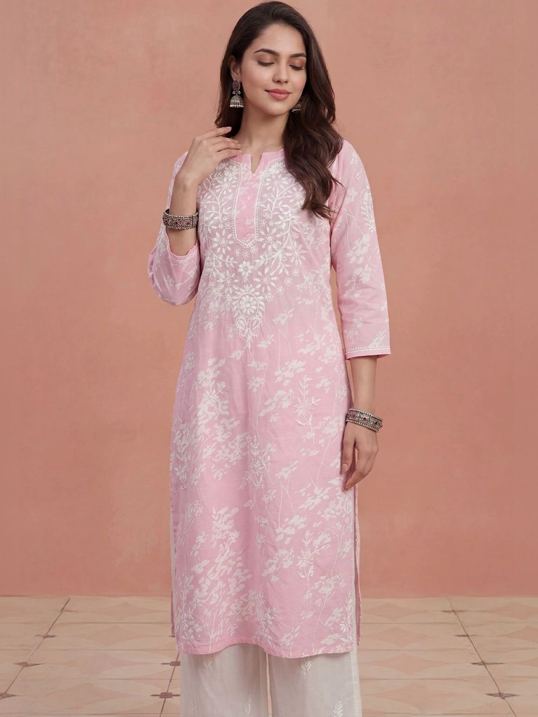 House of Chikankari Women Ethnic Motifs Embroidered Chikankari Kurta