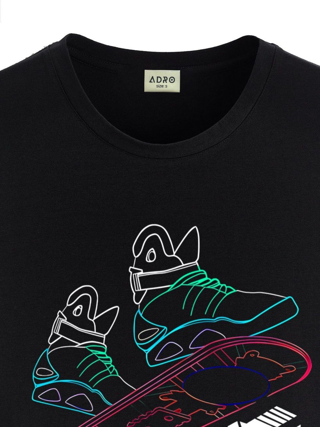 ADRO Men Typography Printed Applique T-shirt
