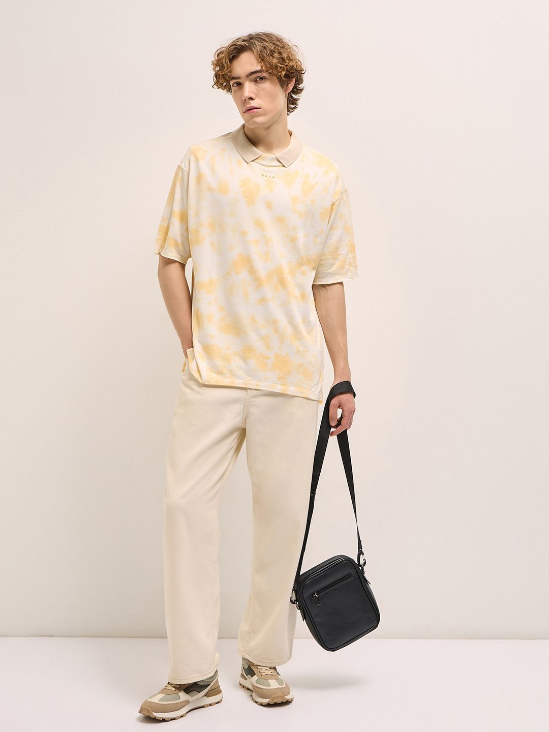 The Bear House Lelaki mengikat dan pewarna T-shirt besar