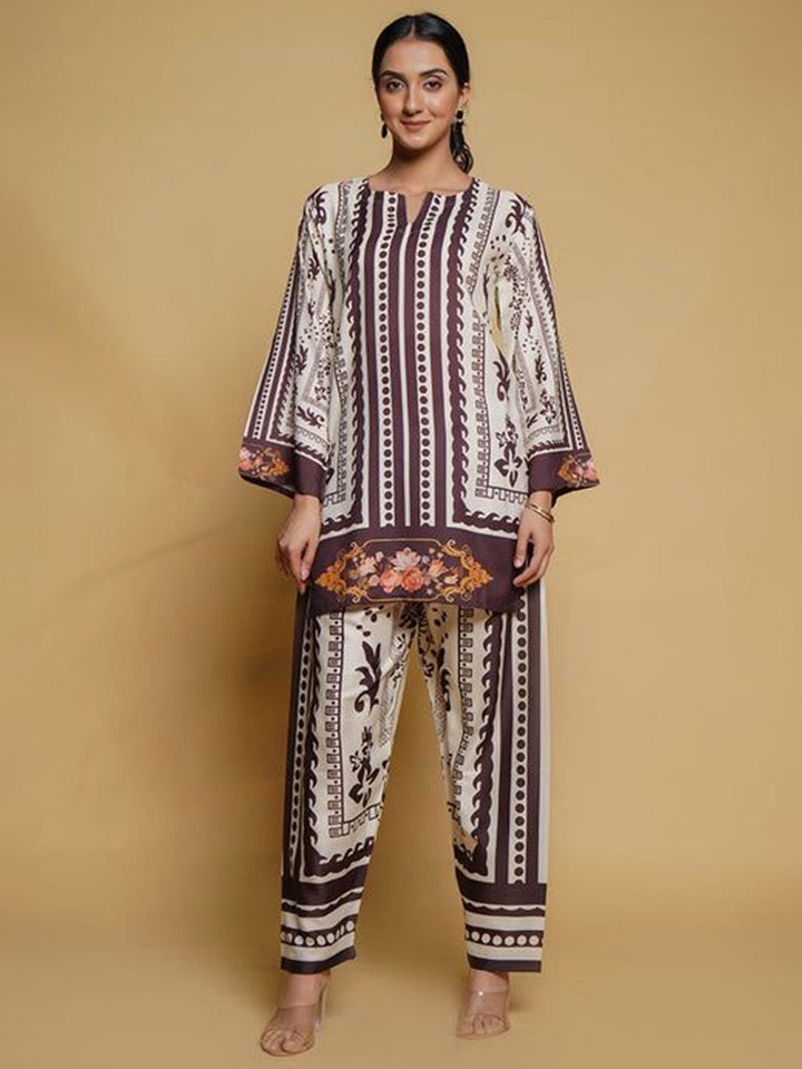 HOUSE OF KARI Printkari Floral Printed Tunic with Palazzo