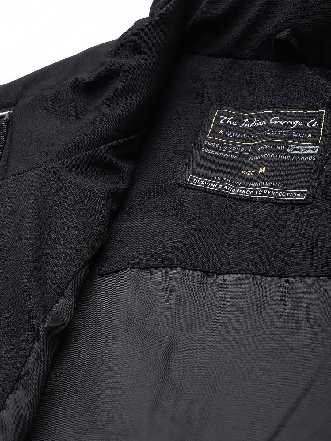 The Indian Garage Co Men Zip-Front Bomber Jacket with Zipper Pockets