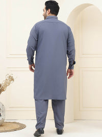 SOJANYA PLUS Shirt Collar Regular Pathani Kurta with Salwar