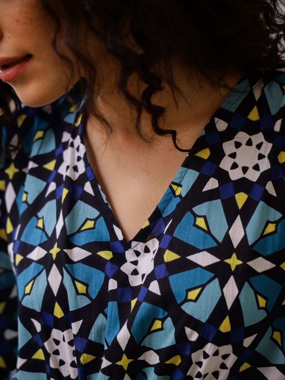 SANSKRUTIHOMES Printed Maxi Nightdress