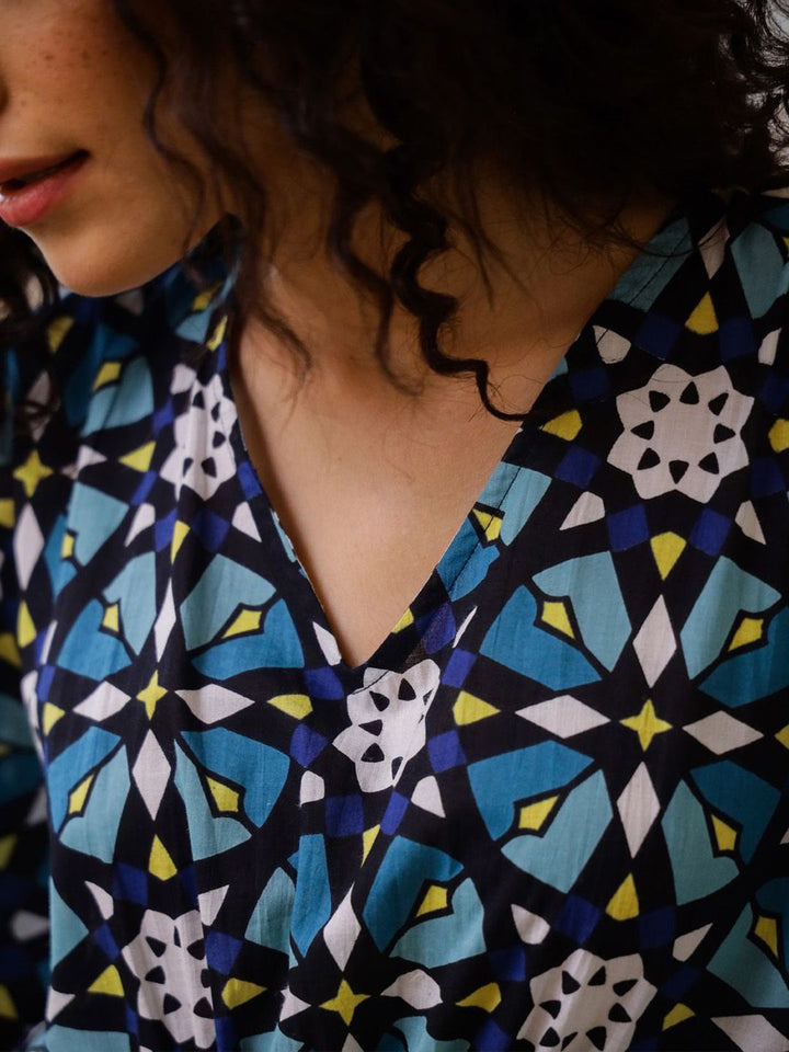 SANSKRUTIHOMES Printed Maxi Nightdress